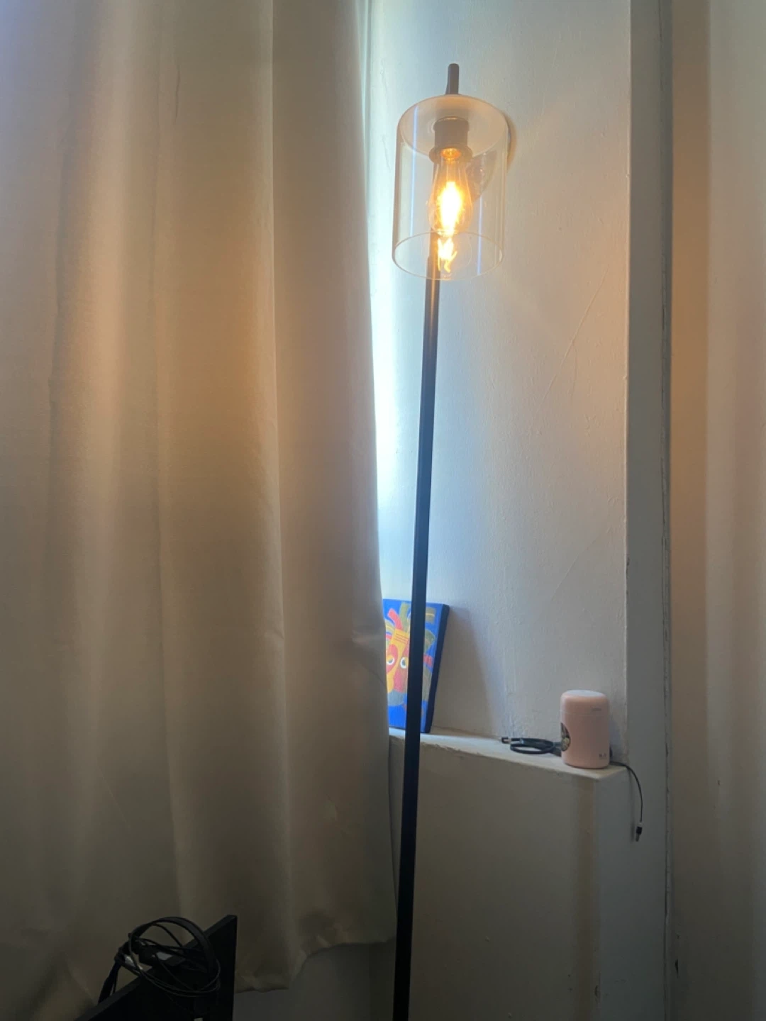 Modern Floor Lamp with Glass Shade - photo 2