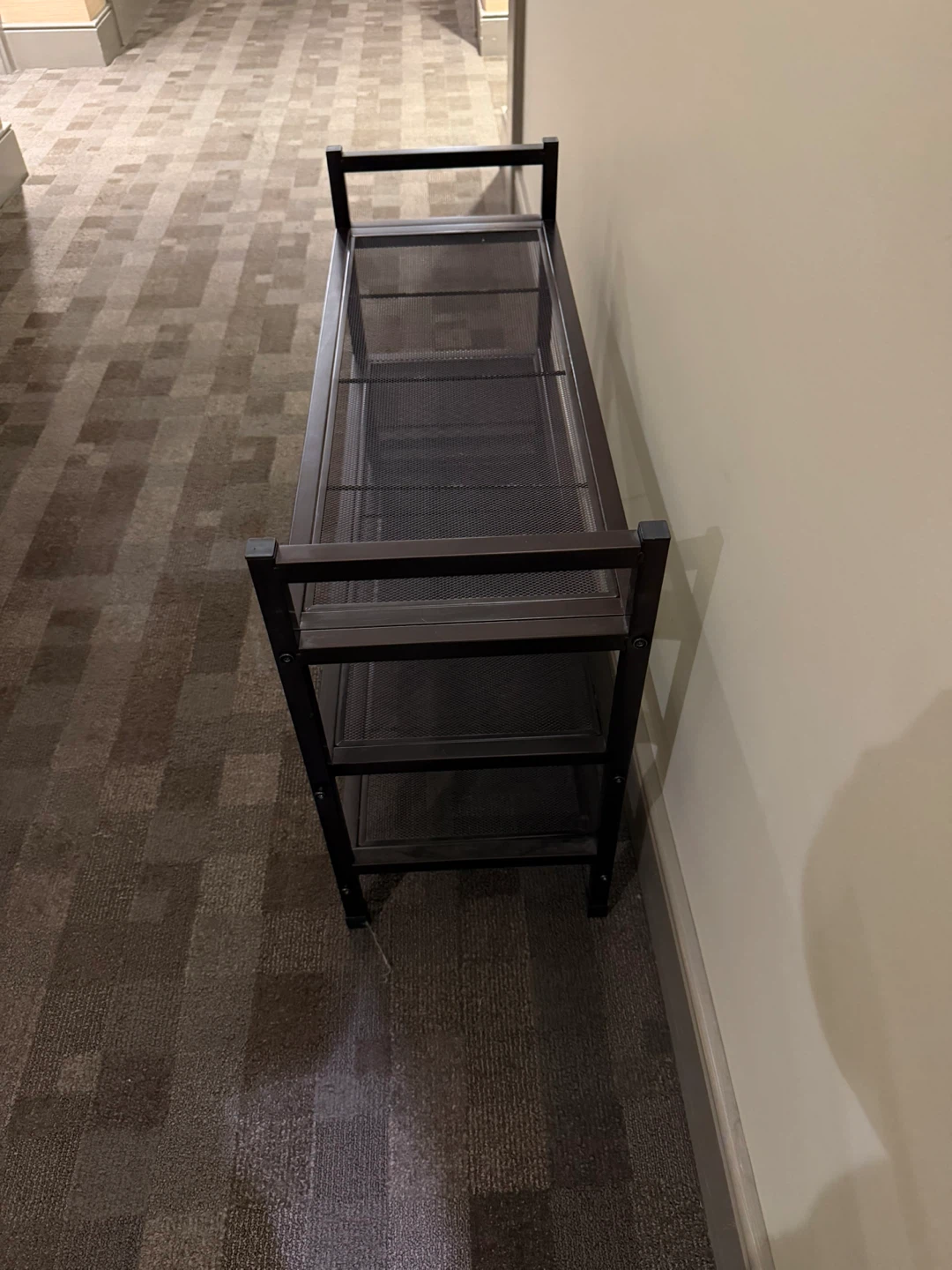 3-Tier Mesh Metal Shoe Rack Brown - photo 5
