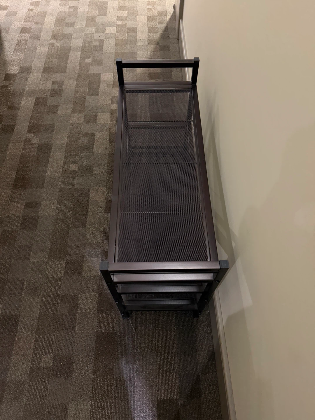 3-Tier Mesh Metal Shoe Rack Brown - photo 4