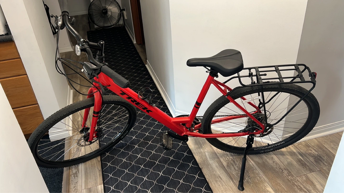 Trek Red Hybrid Bike with Rack - photo 3