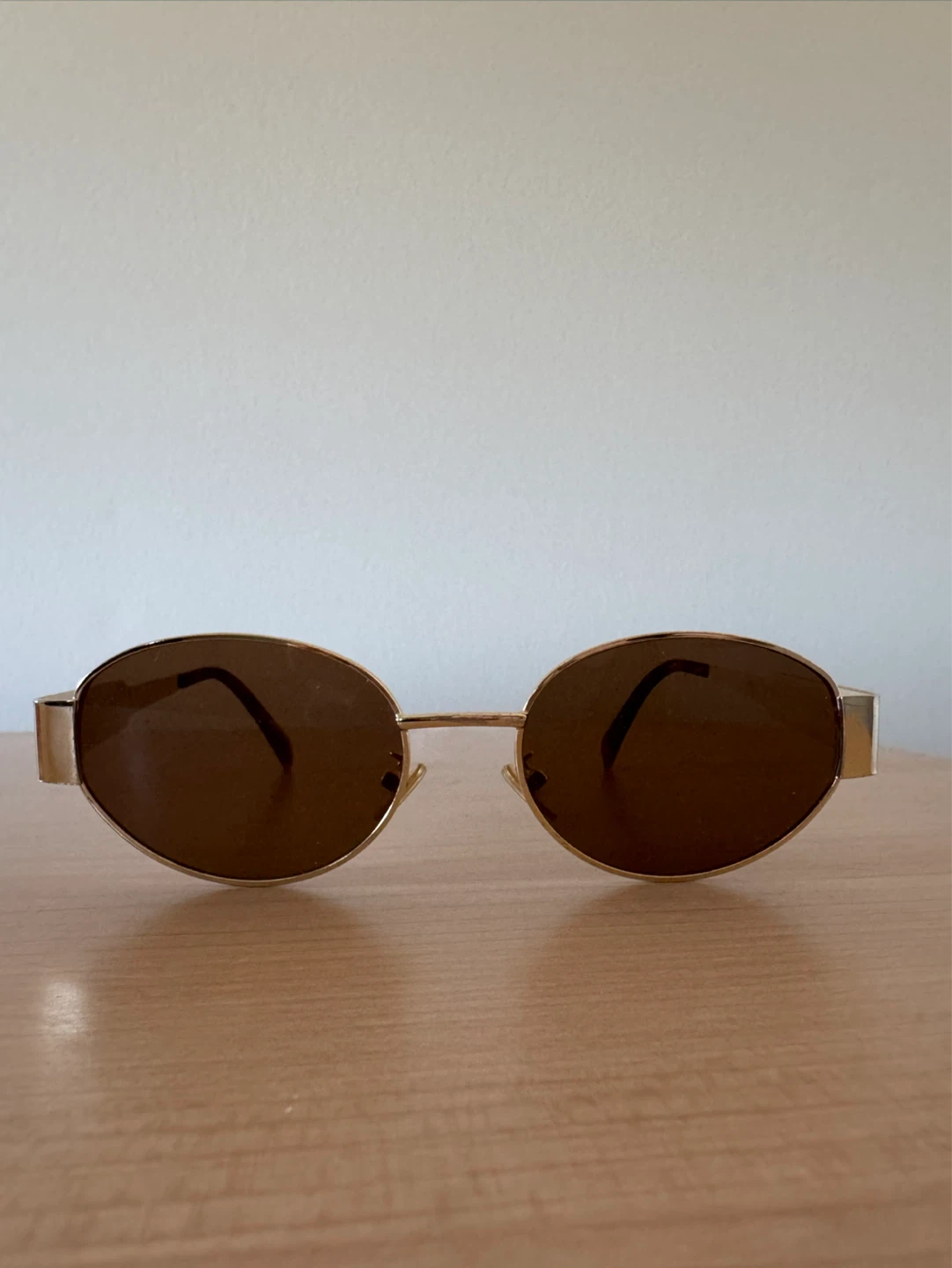 Celine Oval Sunglasses Gold Brown Tortoise - photo 2