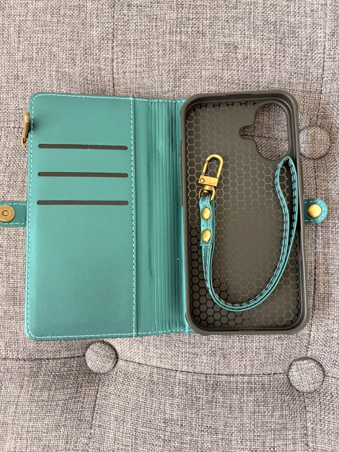 Defencase iPhone 17 Case Wallet Blue Green - photo 3
