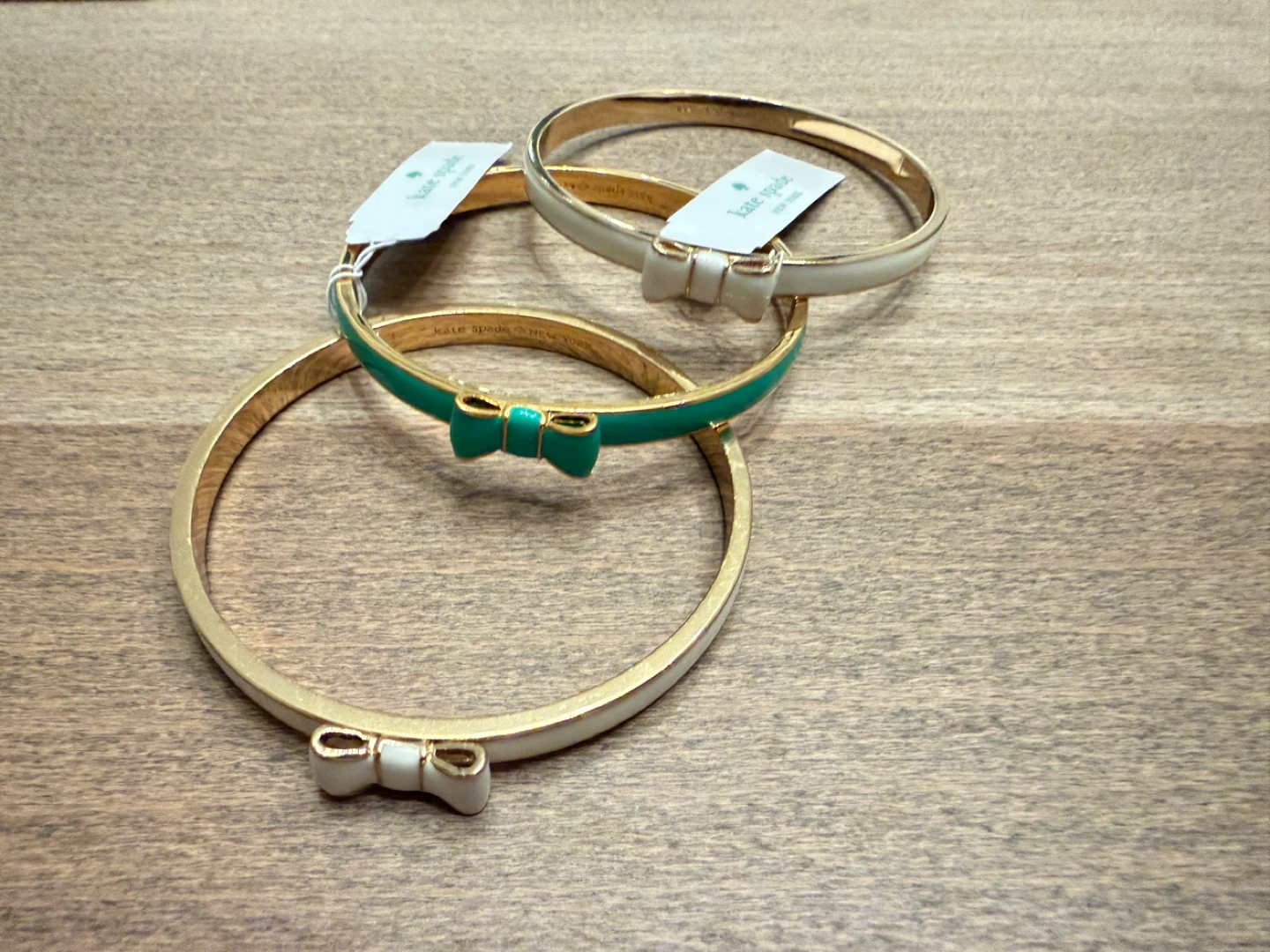 Kate Spade Bow Bangle Bracelets Set of 3