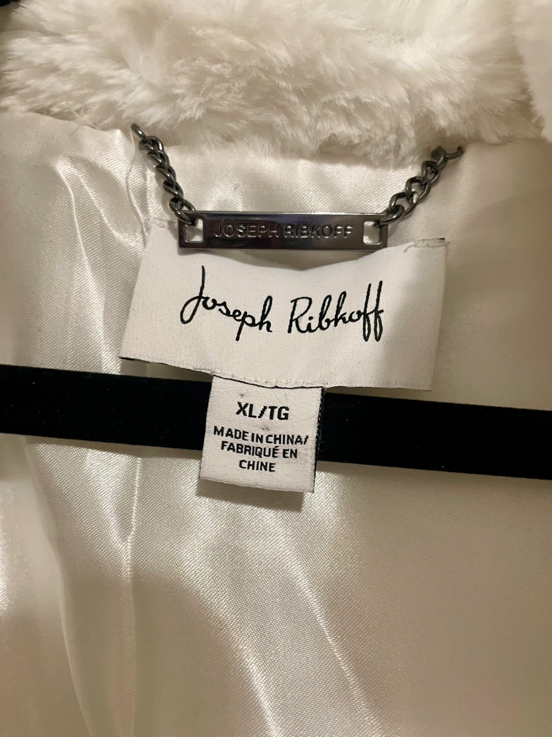 Joseph Ribkoff White Faux Fur Vest XL - photo 3