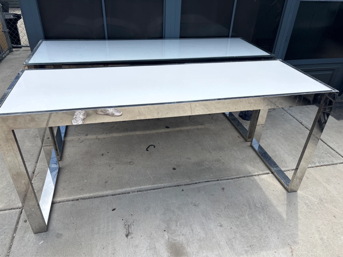 Glass Top Console Table - photo 2