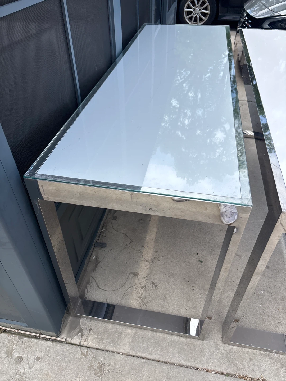 Glass Top Console Table - photo 4