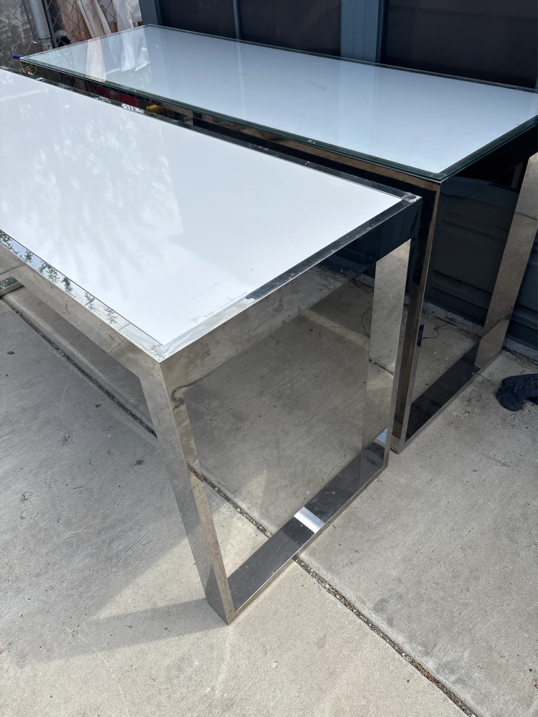Glass Top Console Table - photo 5