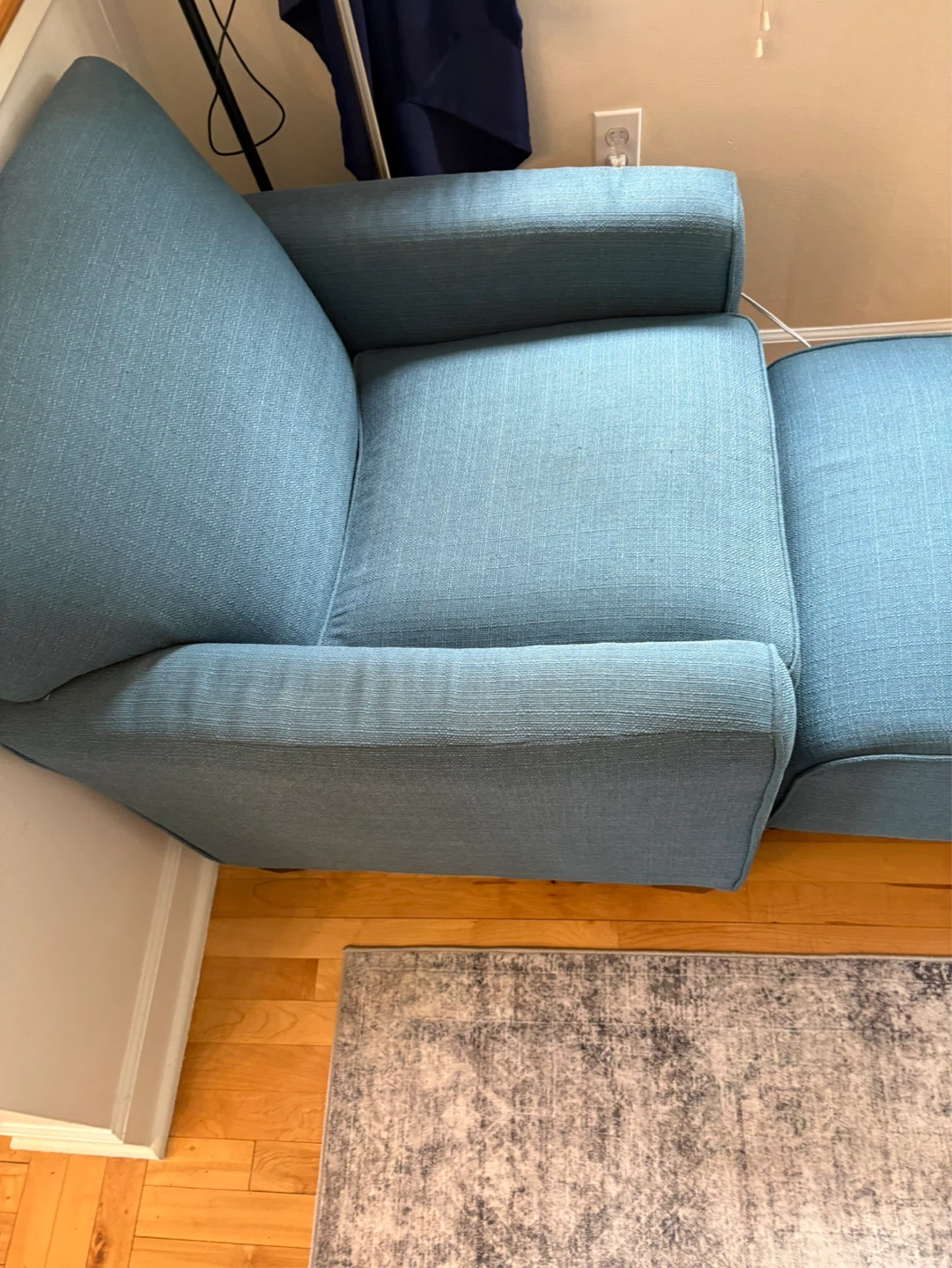 Blue Armchair and Ottoman Set - photo 2
