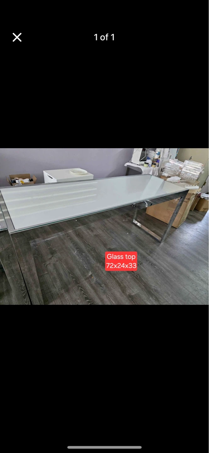 Glass Top Console Table