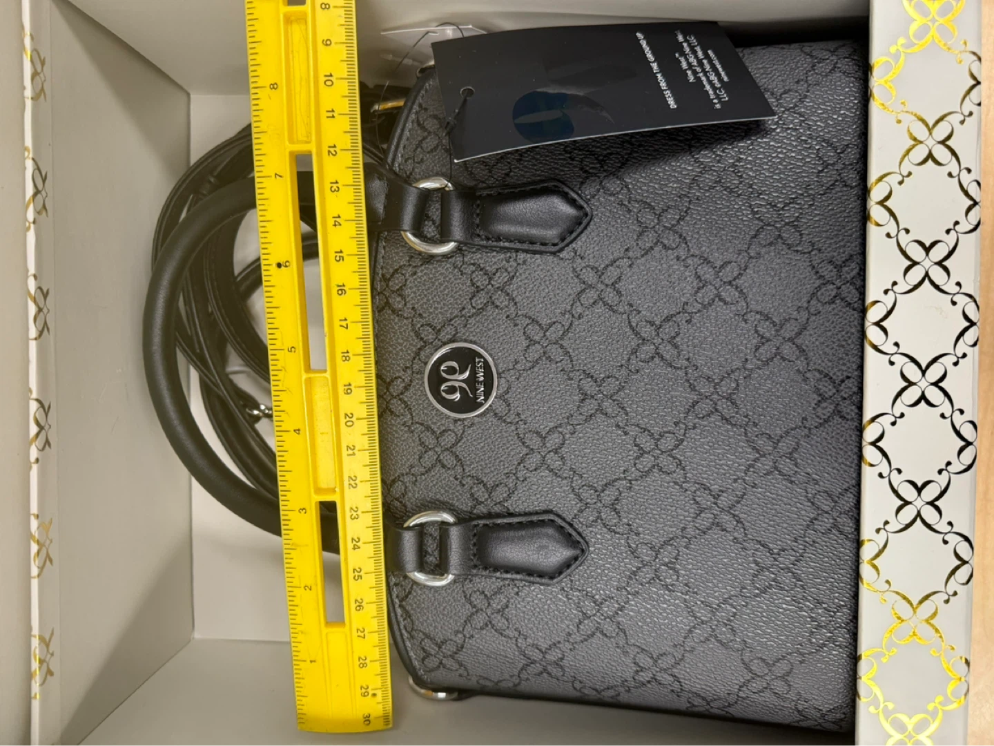 Nine West Black Monogram Handbag - photo 2