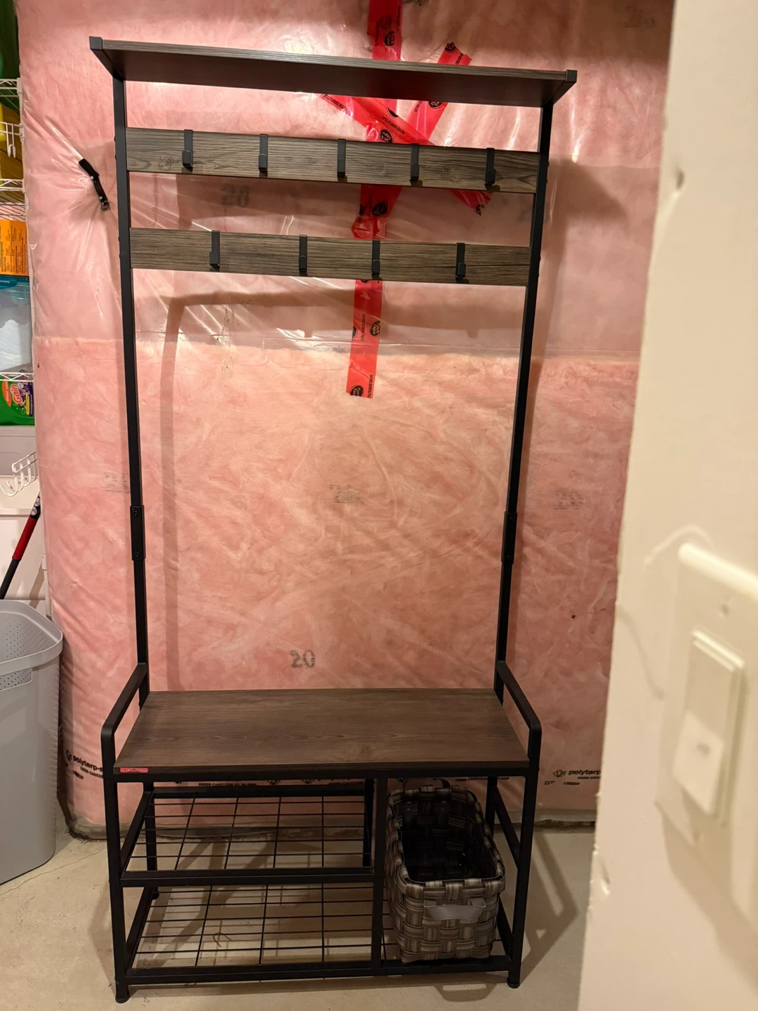 Hall Tree with Bench and Shoe Rack
