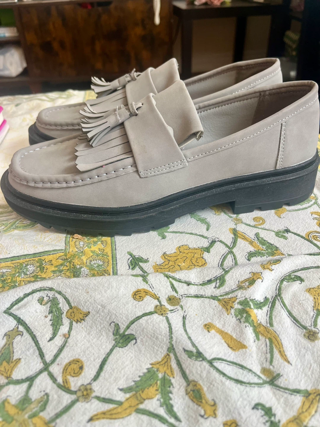 Women’s Grey Tassel Loafers - Size 9 - photo 2