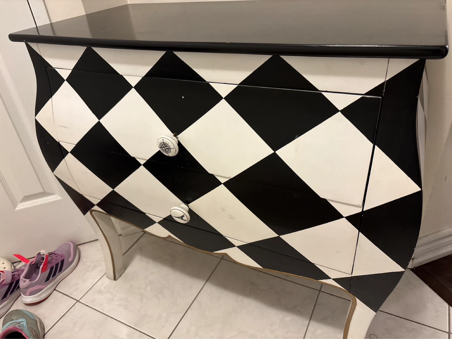 Black and White Harlequin Dresser - photo 4