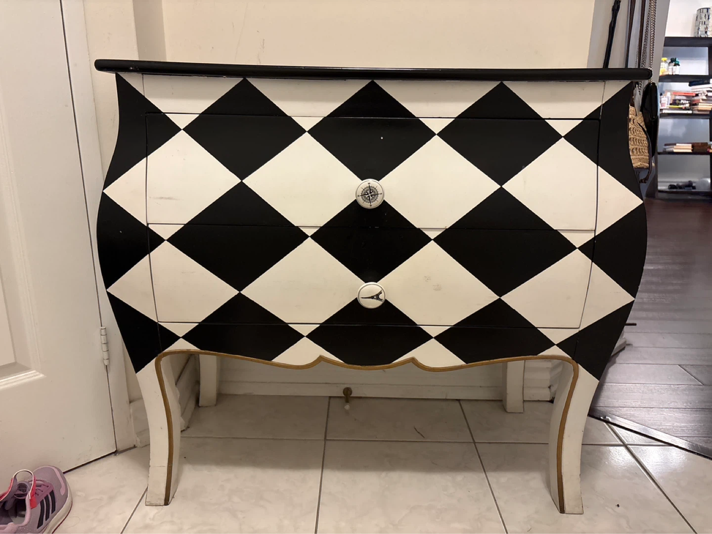 Black and White Harlequin Dresser