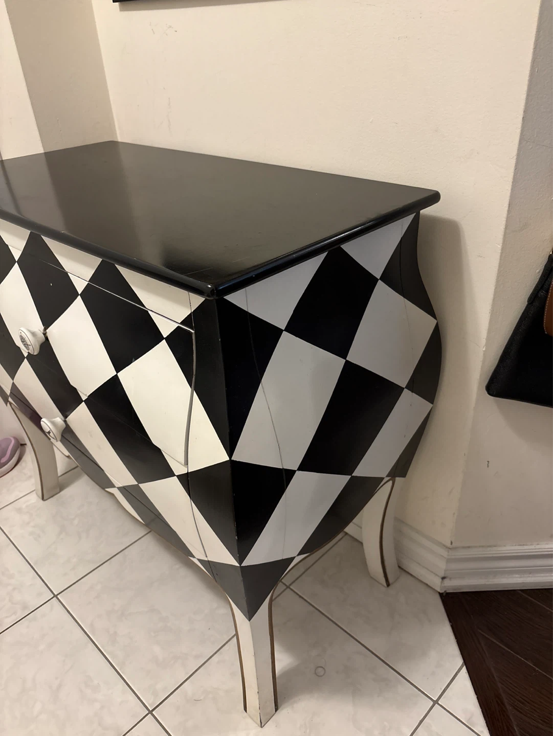 Black and White Harlequin Dresser - photo 3