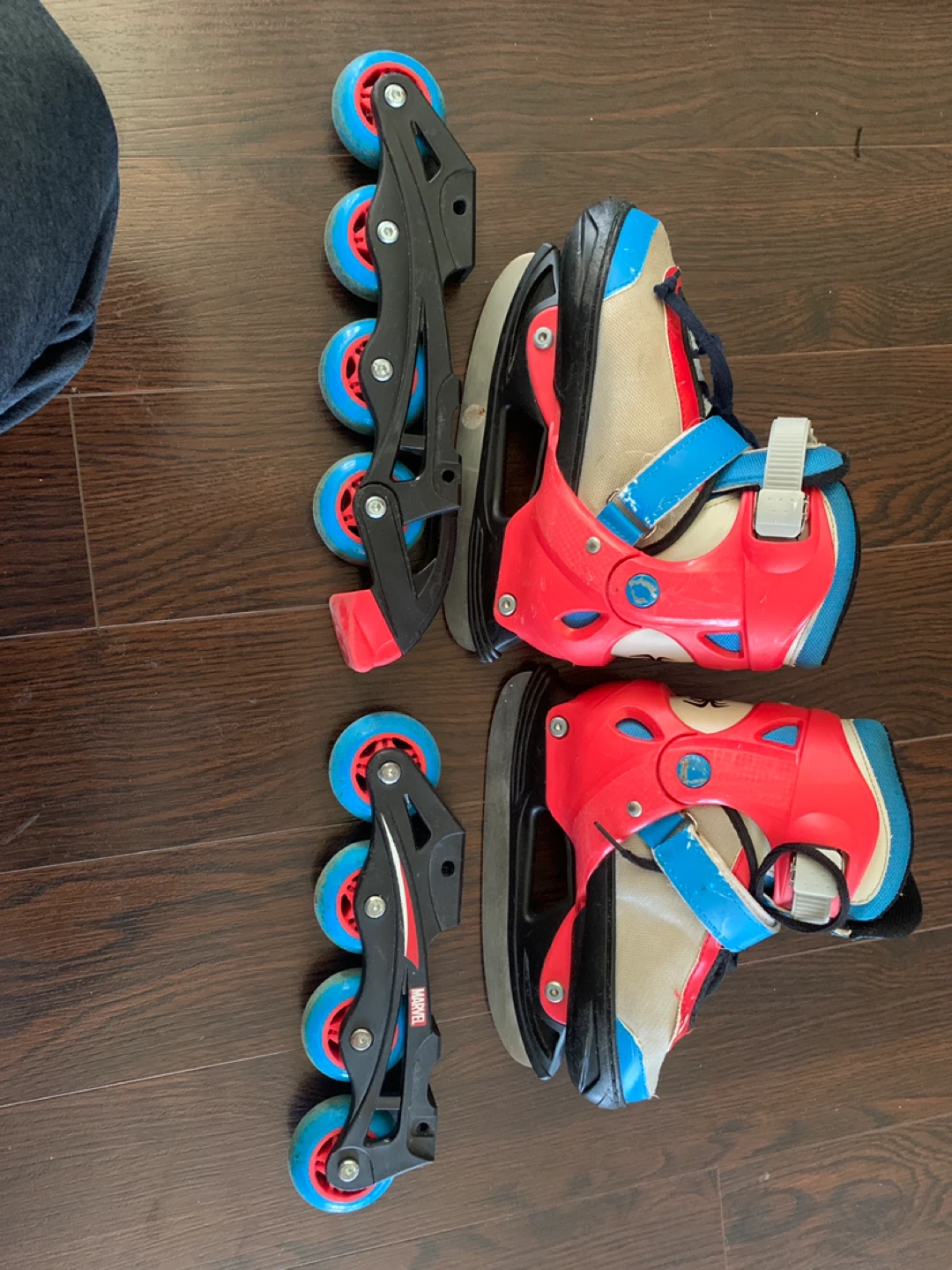 Marvel Spider Man  - Kids  Adjustable Inline Skates/Ice Skates