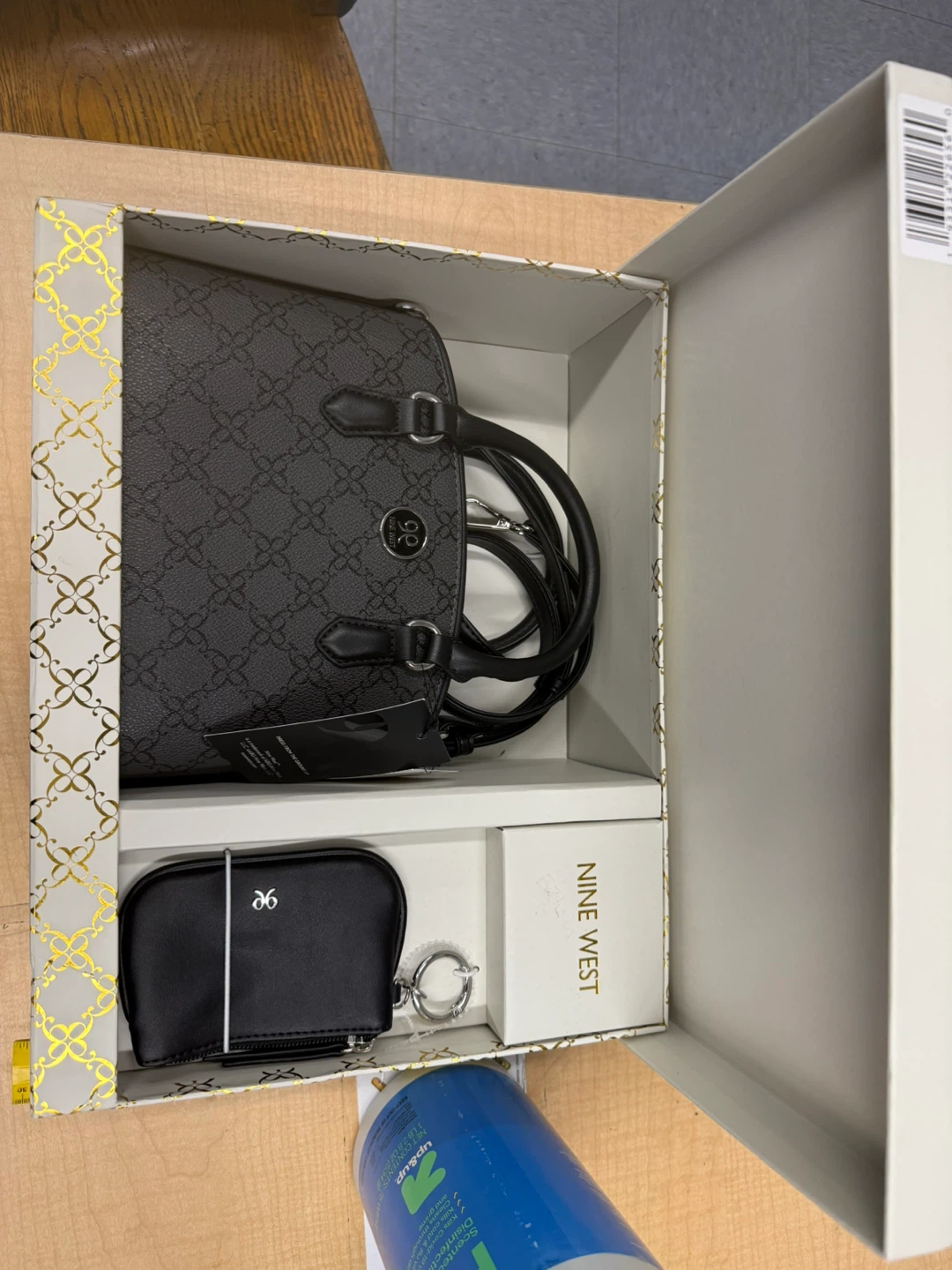 Nine West Black Monogram Handbag - photo 5
