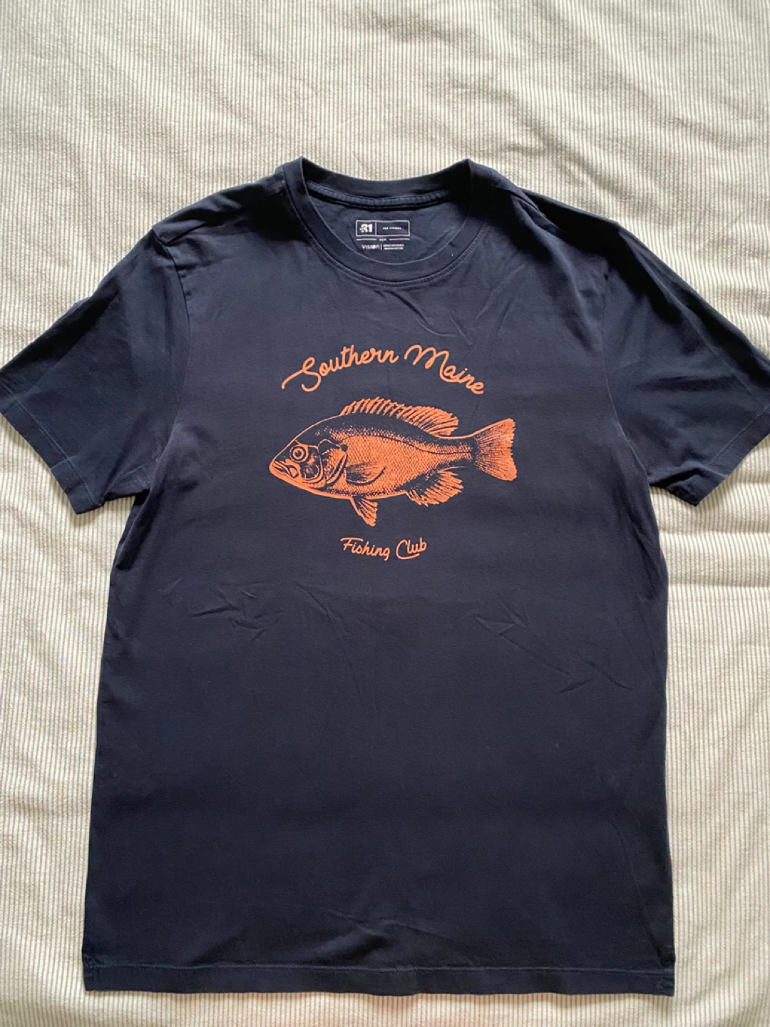 Navy "Southern Maine Fishing Club" T-Shirt
