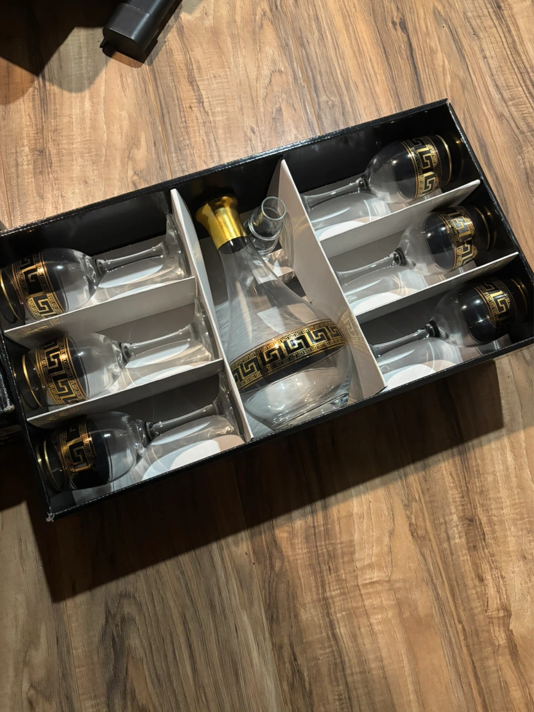 Glass Decanter and Wine Glasses Set