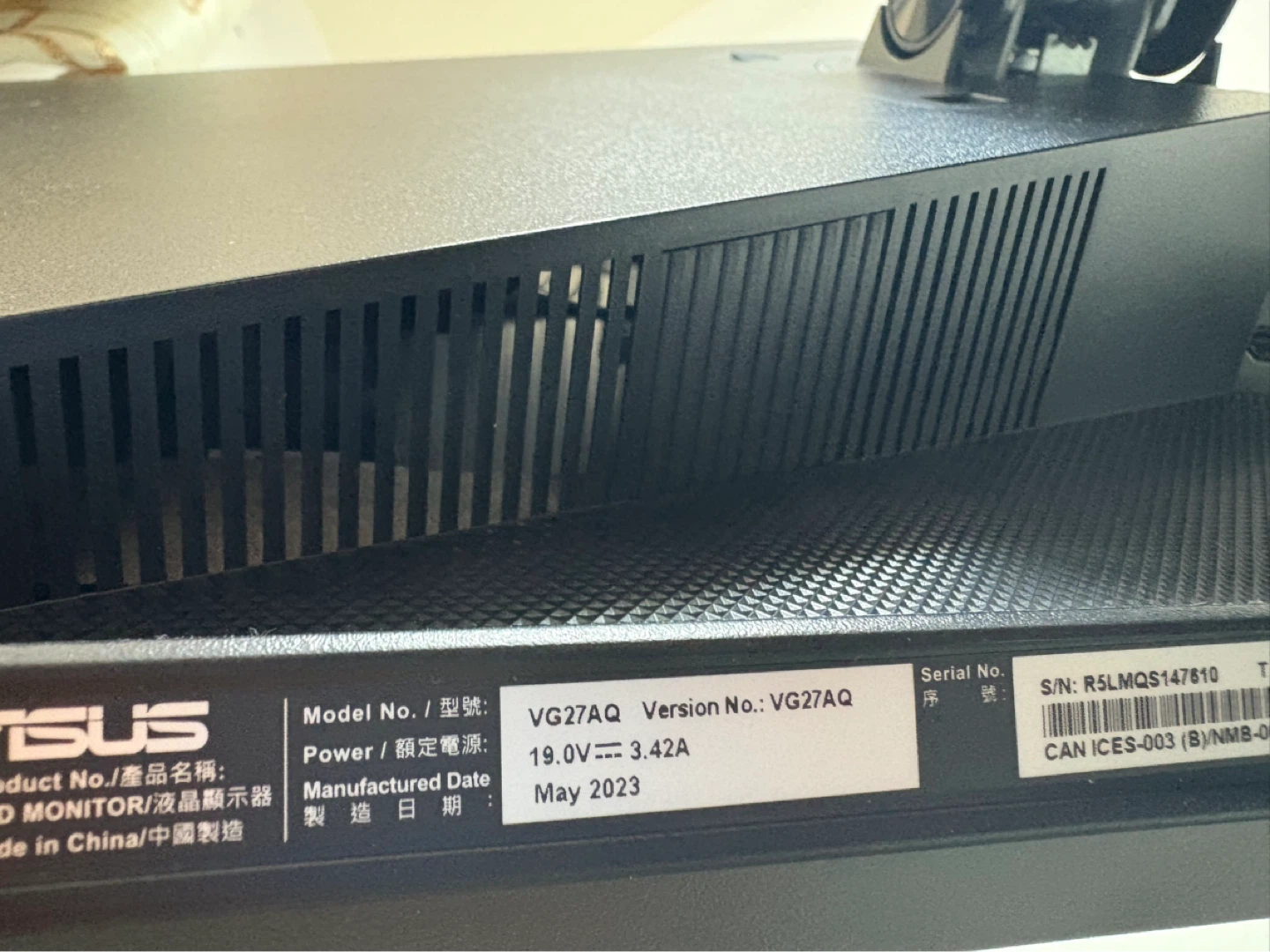 ASUS TUF Gaming VG27AQ Monitor