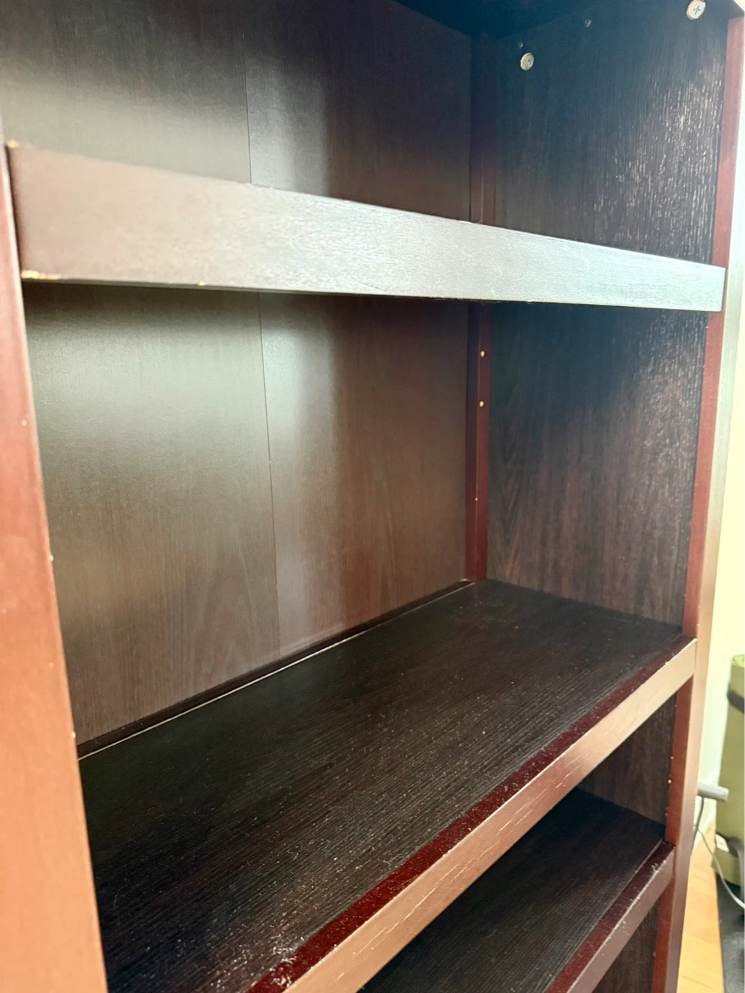 Set of 2 Dark Brown 5-Shelf Bookcases - photo 3