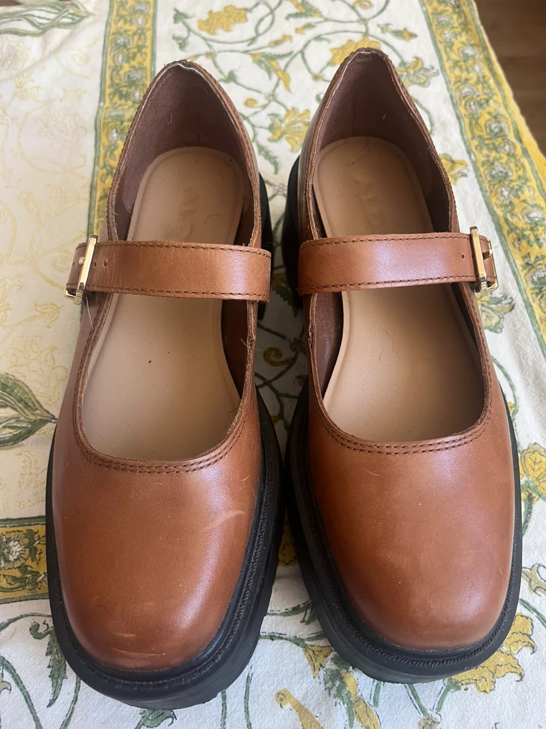 ALDO Brown Leather Mary Jane Platform Shoes - photo 2