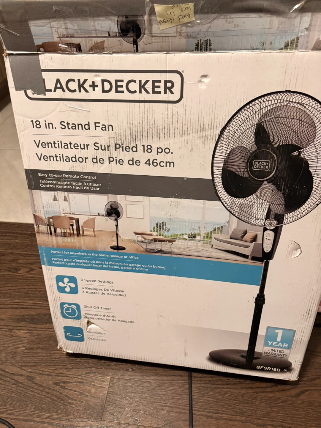 BLACK+DECKER 18 in. Stand Fan with Remote - photo 3
