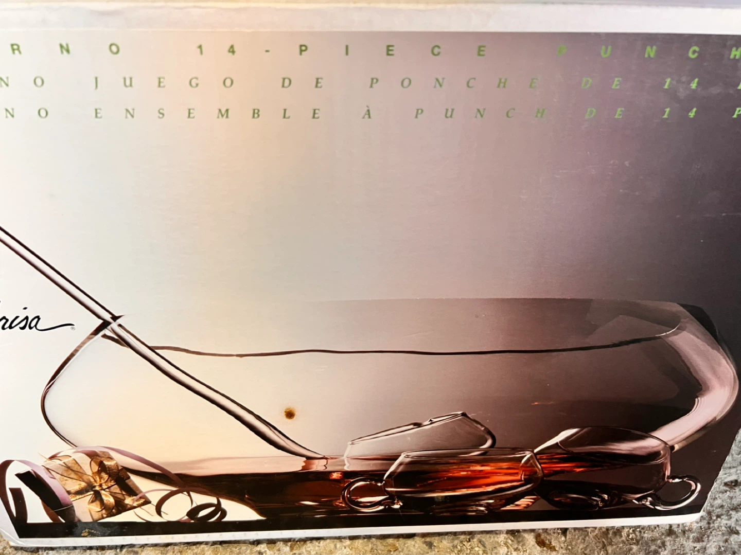 14-Piece Glass Punch Bowl Set - photo 2
