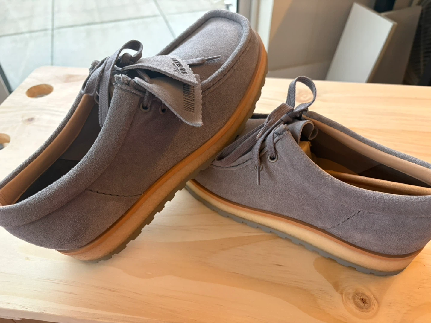 BNIB Clarks Wallabee Suede Shoes (Grey) - photo 3