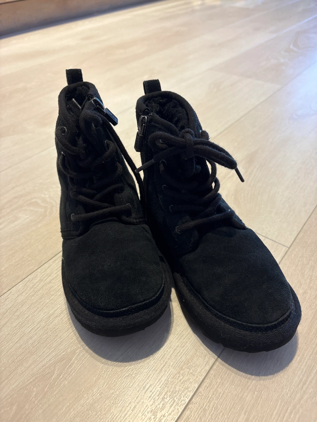 UGG Black Suede Lace-Up Boots Girls - photo 3