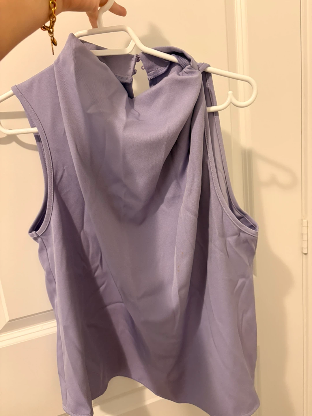 SHEIN Lilac Drape Neck Sleeveless Top - photo 2