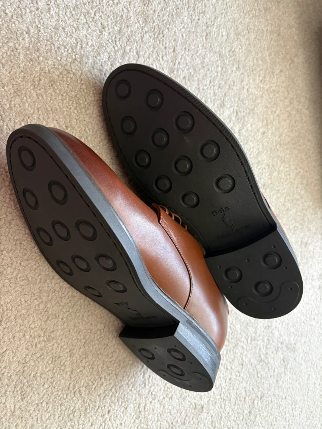 BNIB Polo Ralph Lauren Men's Brown Leather Oxford Shoes - photo 3