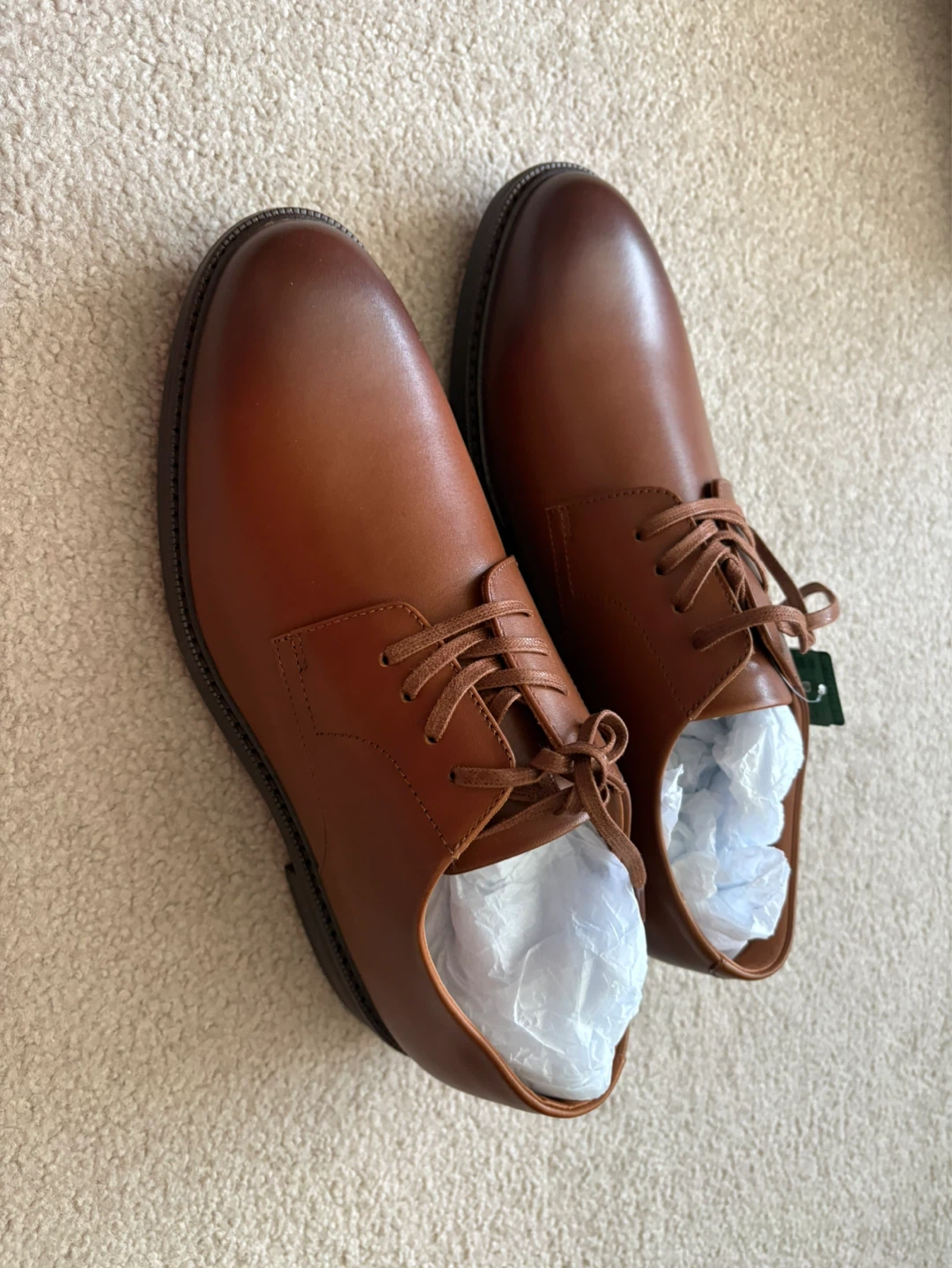 BNIB Polo Ralph Lauren Men's Brown Leather Oxford Shoes - photo 2