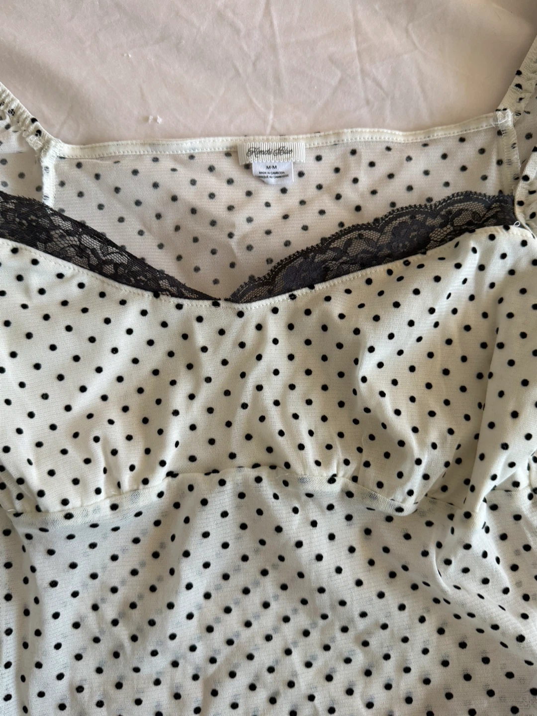 Urban outfitters long Sleeve Top - Cream, Size M - photo 4