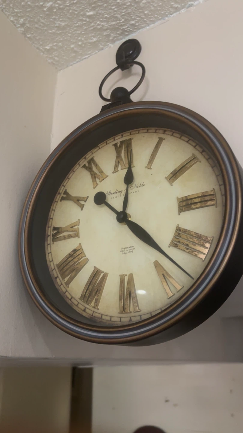 Sterling & Noble Roman Numeral Wall Clock