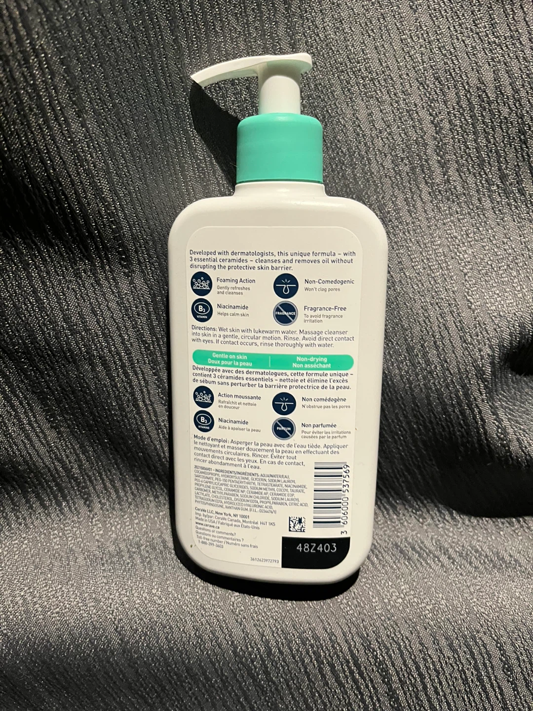 CeraVe Foaming Facial Cleanser for Normal to Oily Skin 355ml - photo 2