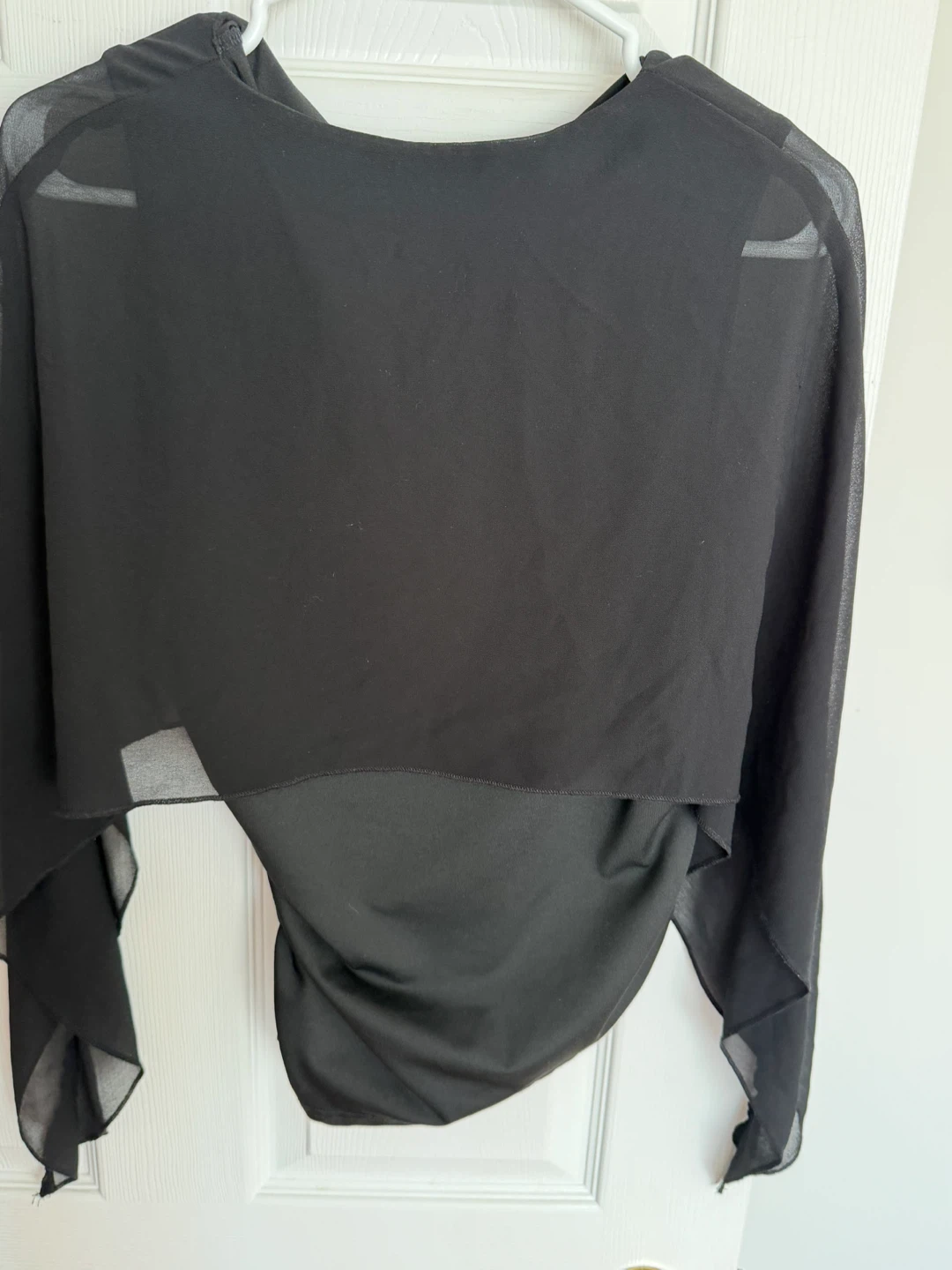 Black Chiffon Overlay Top - photo 2