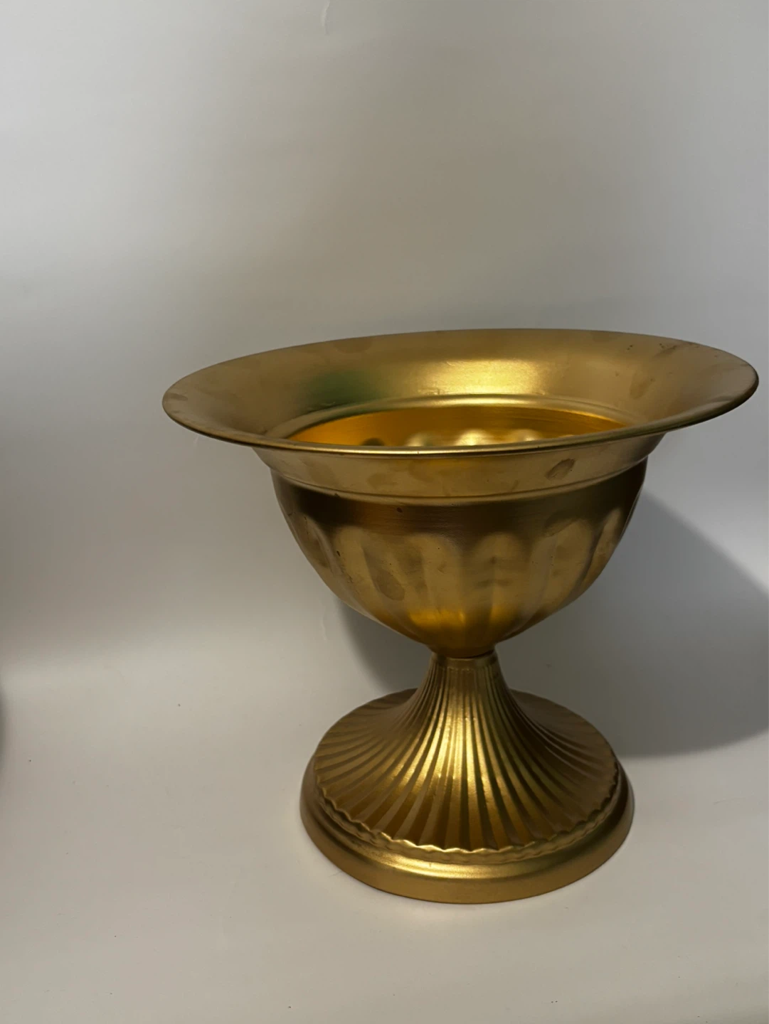 Gold Pedestal Urn Vase