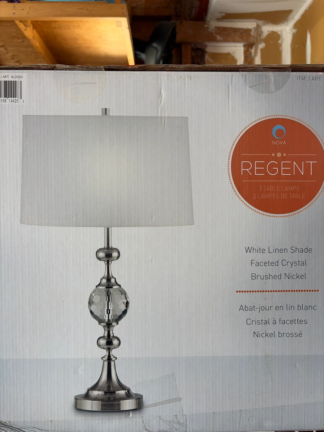 NOVA Regent 2 Table Lamps Brushed Nickel