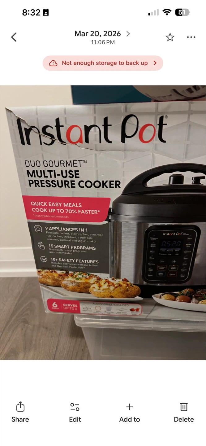 Instant Pot Duo Gourmet Multi-Use Pressure Cooker