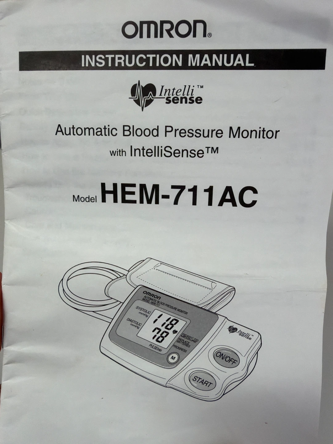 Omron HEM-711 Automatic Blood Pressure Monitor - photo 5