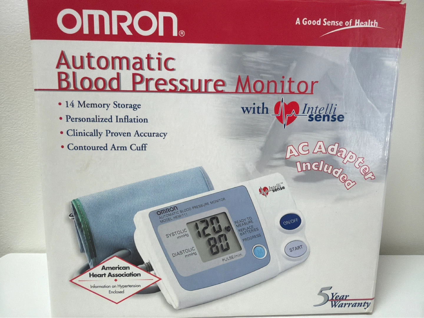 Omron HEM-711 Automatic Blood Pressure Monitor