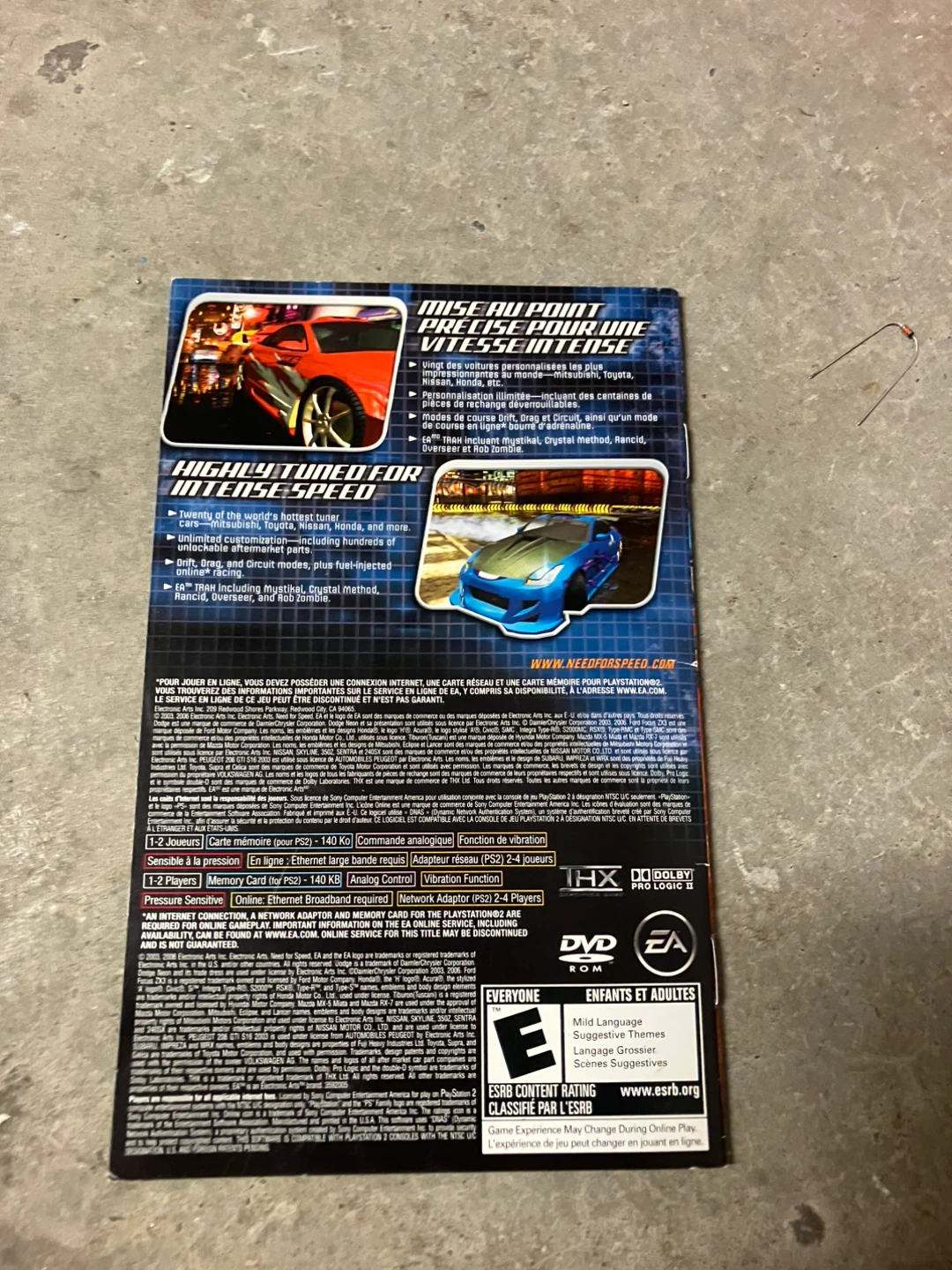 Need for Speed Underground PS2 manual - photo 2