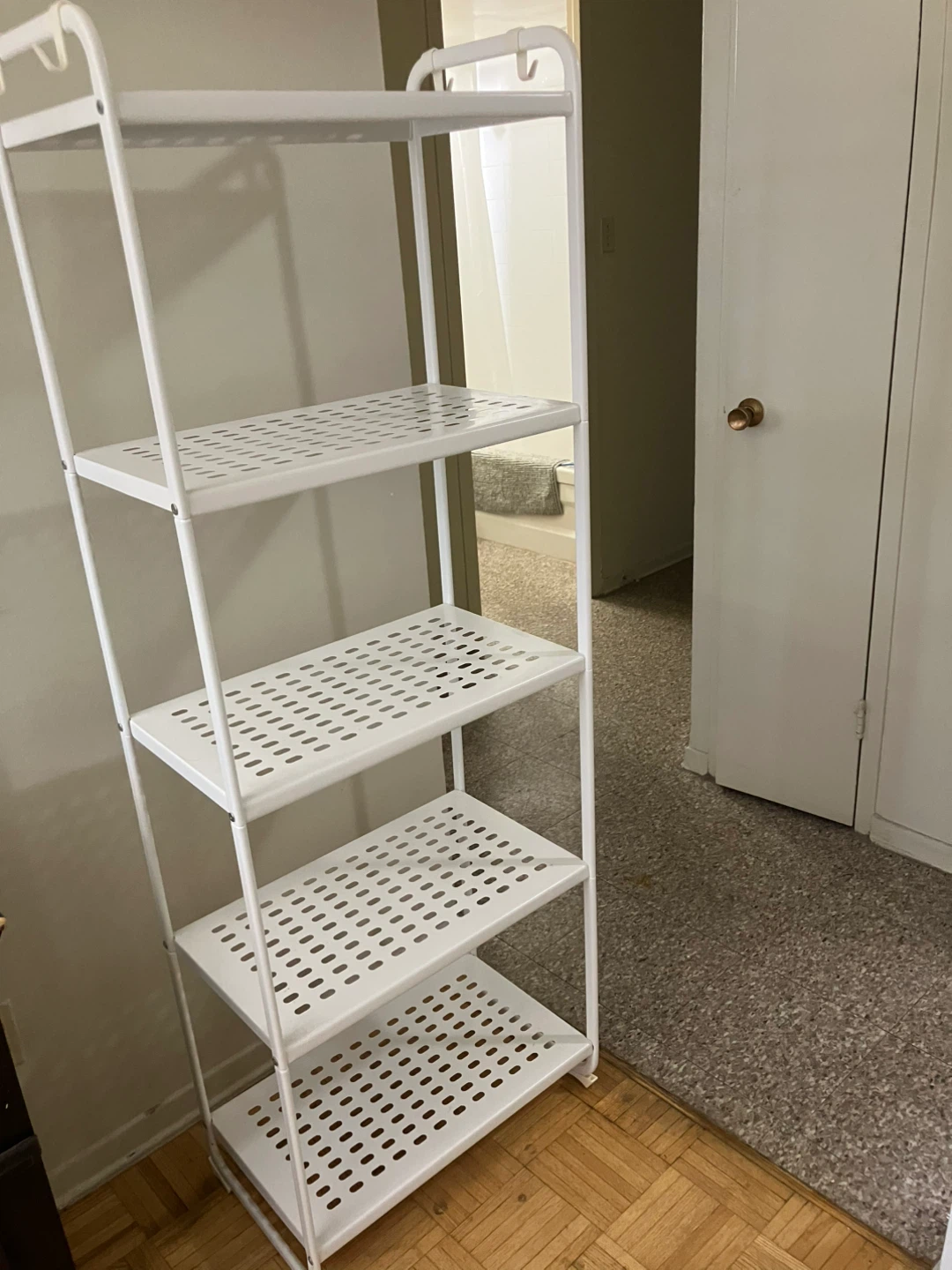 White 4-Shelf Storage Unit - photo 2