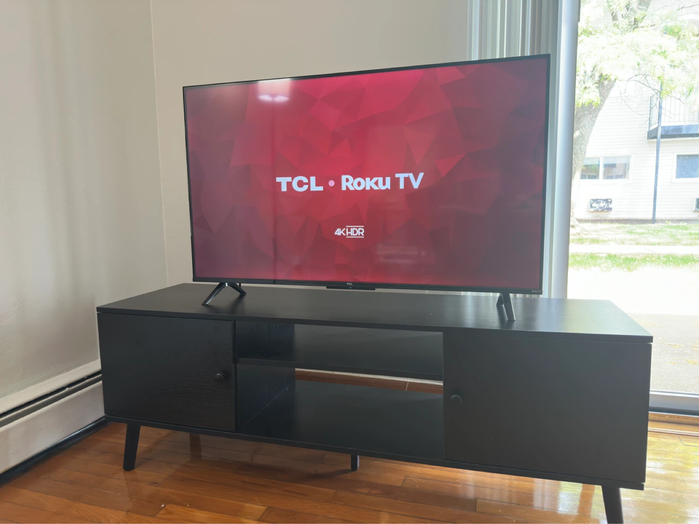 Black TV Stand with Storage - photo 5