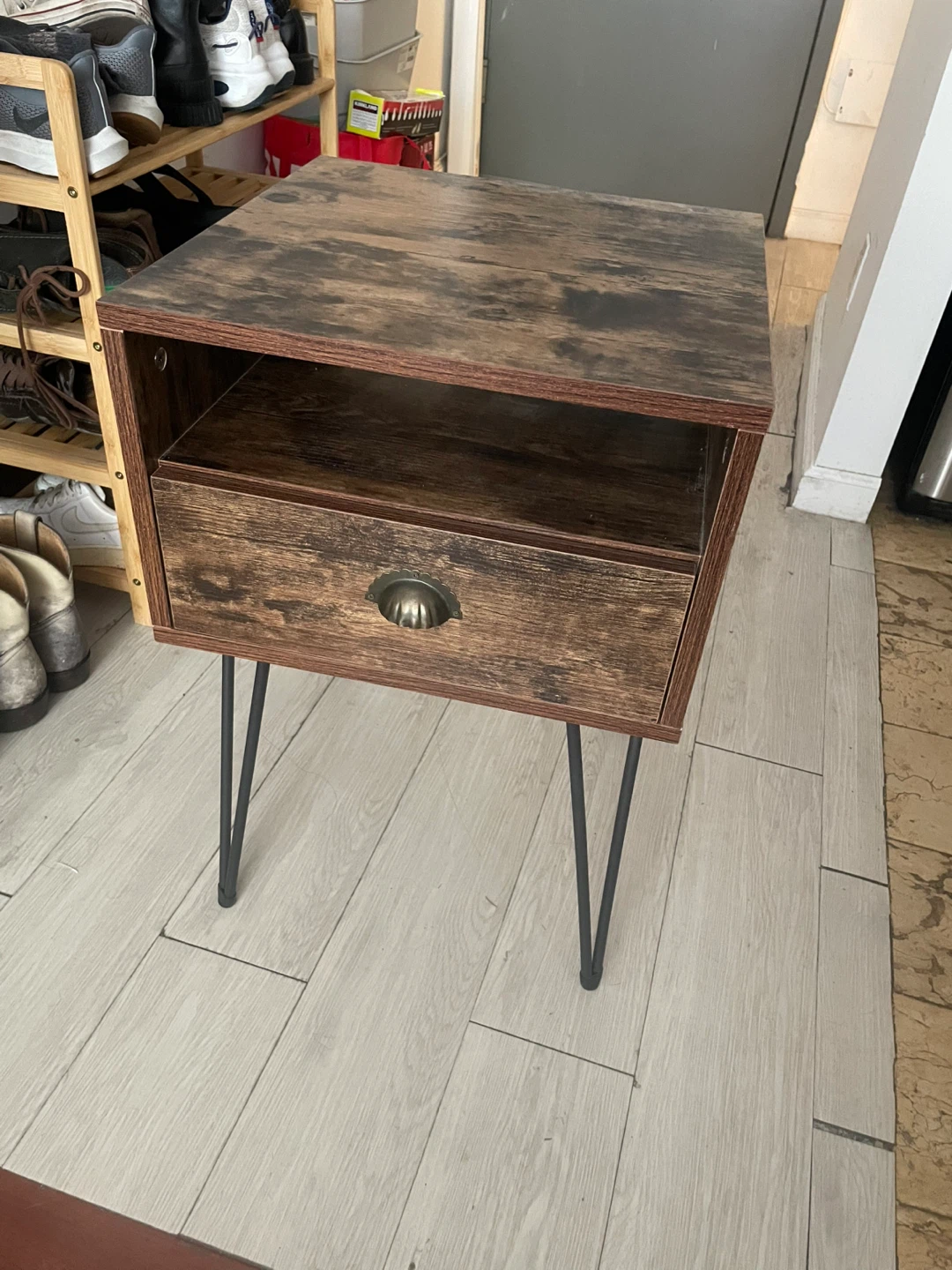 MUST GO 5/31 Rustic Wood Nightstand