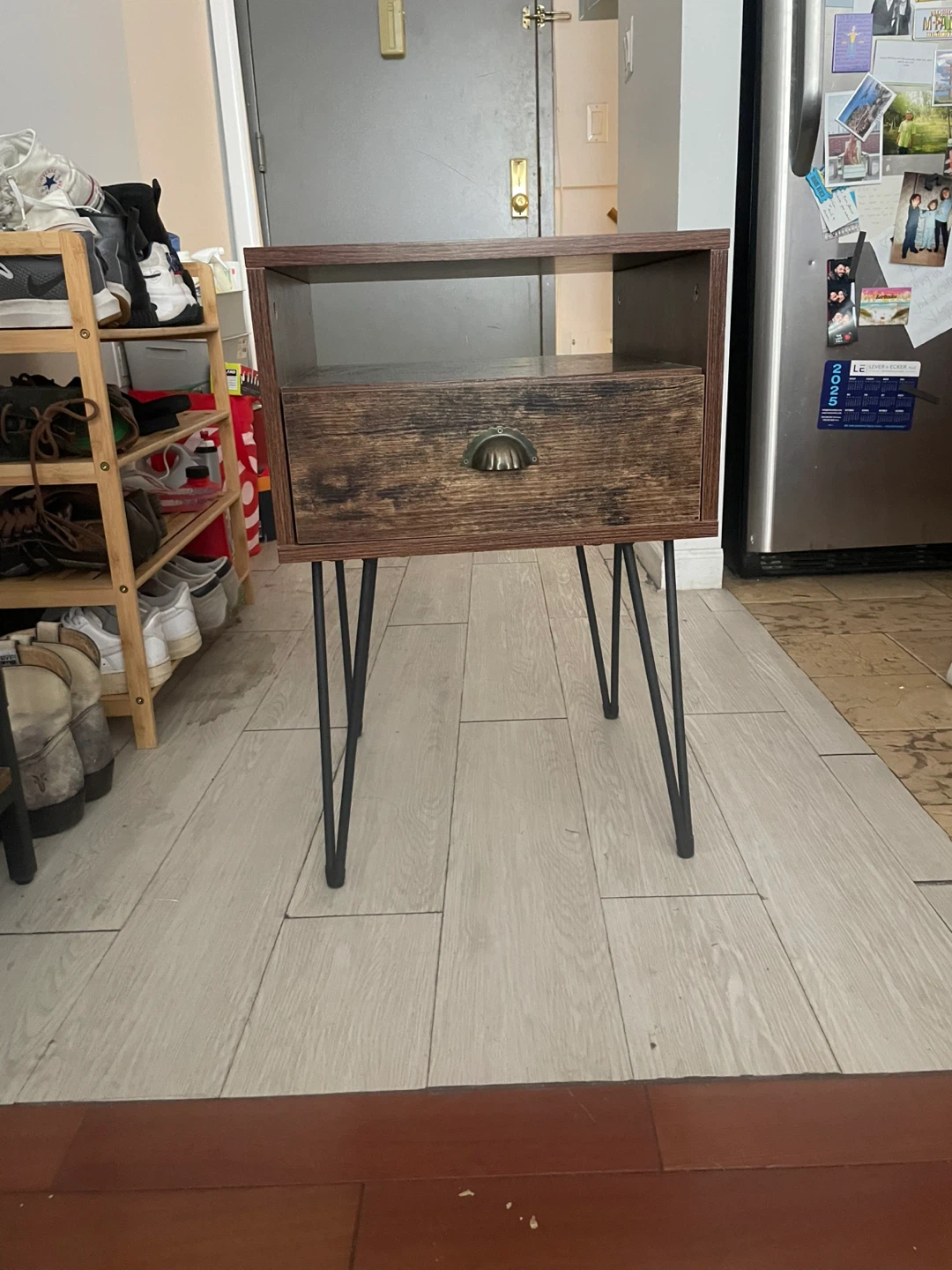 MUST GO 5/31 Rustic Wood Nightstand - photo 5