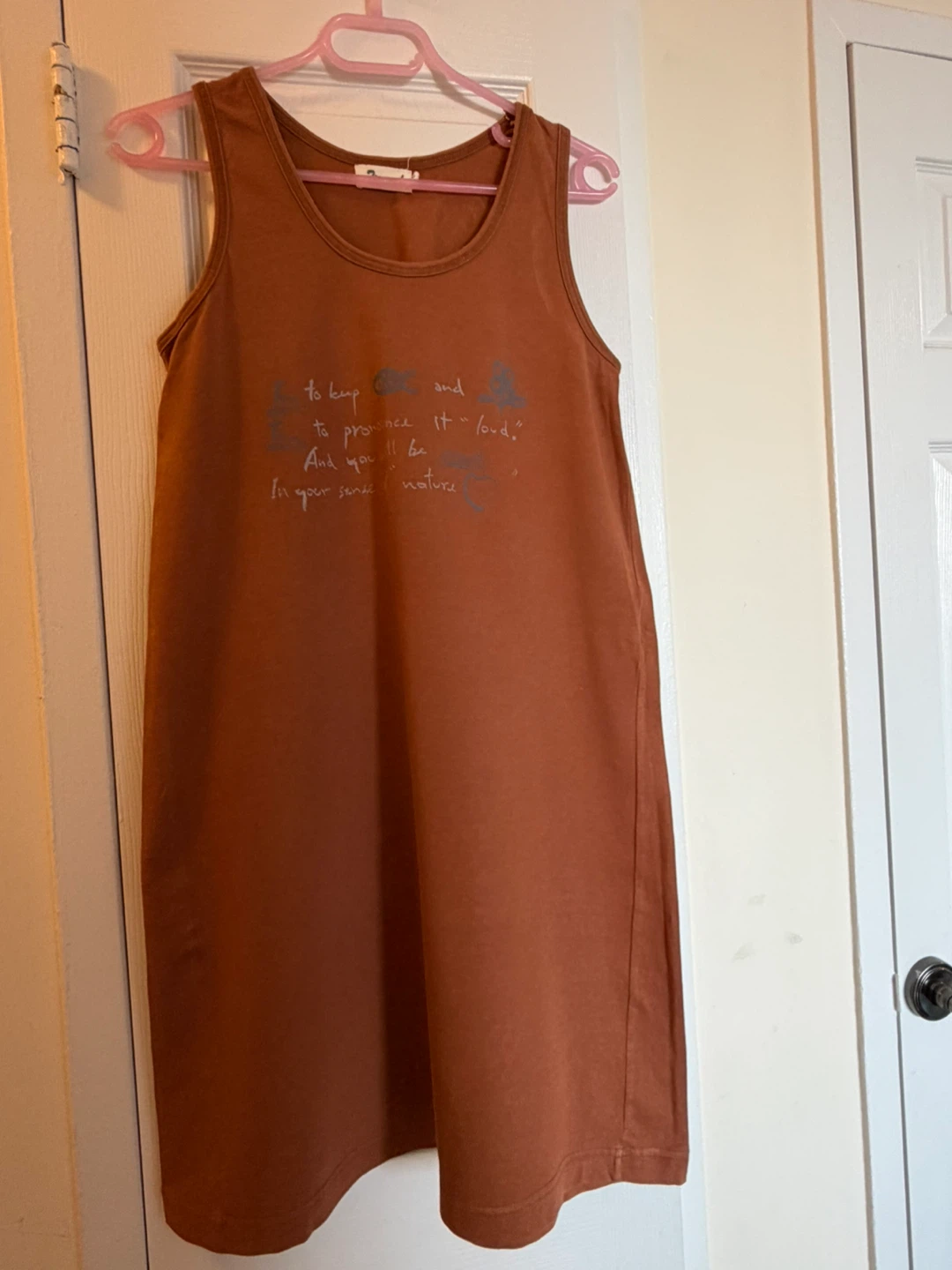 Tank Dress with Text Graphic