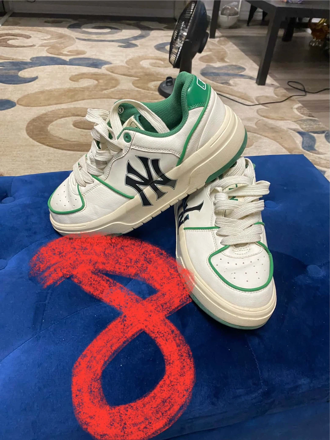 New York Yankees Chunky Skate Sneakers MLB (Off-White/Green)