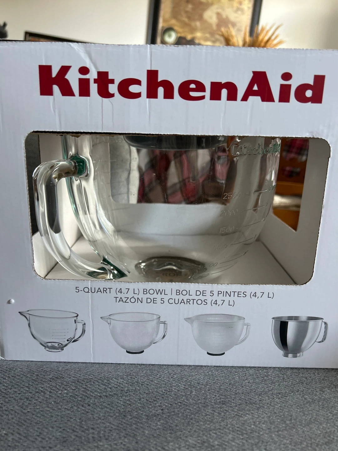 KitchenAid 5-Quart Glass Bowl with Lid